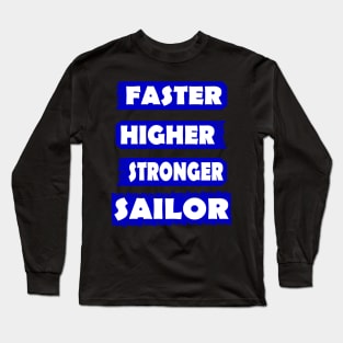 Sailing Captain Sailboat Windsail Sea Freedom Long Sleeve T-Shirt